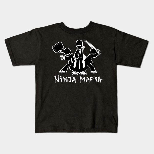 Ninja Mafia Kids T-Shirt by samandfuzzy